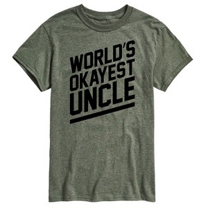 Men's - Instant Message - World's Okayest Uncle Short Sleeve Graphic T-Shirt - 1 of 4