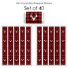 Big Dot of Happiness Prancing Plaid - Mini Candy Bar Wrapper Stickers - Reindeer Holiday and Christmas Party Small Favors - 40 Count - 3 of 4