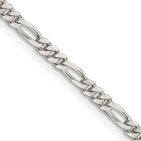 Black Bow Jewelry 2.8mm Sterling Silver, Solid Figaro Chain Bracelet - image 1 of 4