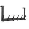 Door hooks, door towel rack, with 12 hooks for hanging clothes, coats, towels, and hats, 1 piece, black. - 2 of 4