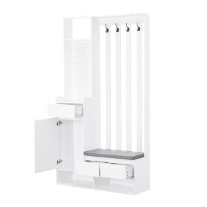 YOOCOZZ Hall Tree with Storage Bench and Coat Rack - 1 of 4