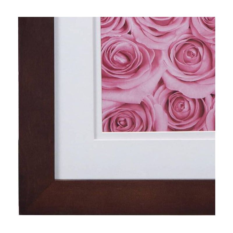 Gallery Solutions 8&#34;x10&#34; Flat Walnut Tabletop Wall Frame with Double White Mat 5&#34;x7&#34; Image, 4 of 6