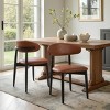 Art Leon Set of 2 Faux Leather Accent Dining Chairs with Solid Wood Frame - 2 of 4