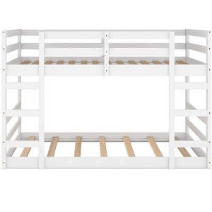 CLIHOME Full Over Full Bunk Bed with Ladder, No Box Spring Needed - 1 of 4