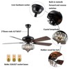 YIYIBYUS 52in 5-Blade Crystal and Wooden Ceiling Fan with Remote - 3 of 4