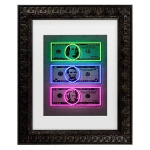 Trademark Fine Art - Octavian Mielu Dollars Matted Framed Art - 1 of 4