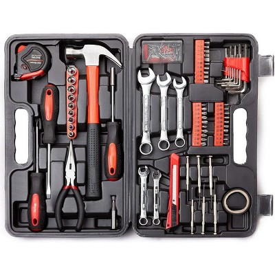 SUGIFT 399-Piece DIY Tool Set for Home Repair with Rolling Toolbox, Wrenches, Pliers, and Screwdrivers