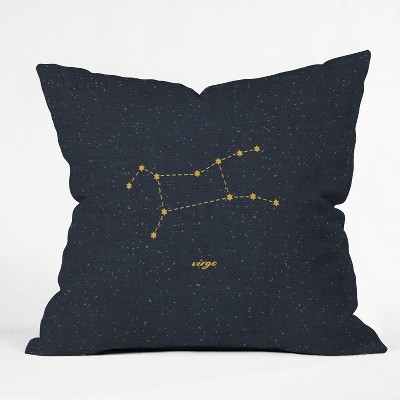 Holli Zollinger Constellation Virgo Square Throw Pillow Blue - Deny Designs