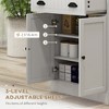HOMCOM Microwave Cabinet with Storage Drawer, Double Door Cabinet and Adjustable Shelf, Buffet with Hutch and Cable Hole, Storage Cabinet for Kitchen - 4 of 4
