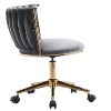 Office Desk Chair, Upholstered Home Office Desk Chairs with Adjustable Swivel Wheels - 3 of 4