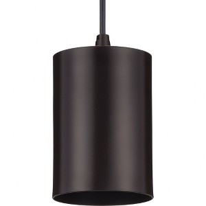 Progress Lighting, Cylinder, 1-Light, Outdoor Hanging Pendant, Antique Bronze, Modern Shade Collection - 1 of 2