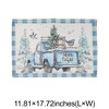 Unique Bargains Christmas Place Mats Flax Light Blue White 11.8"x17.7" 2 Pcs - 3 of 4