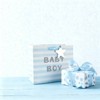 Bows And Sparkles Medium Striped Foil Print 'Baby Boy' Baby Shower Gift Bag with Tag White/Blue - 4 of 4