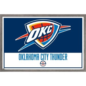 Trends International NBA Oklahoma City Thunder - Logo 21 Framed Wall Poster Prints - 1 of 4