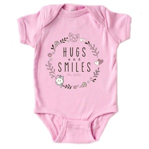 The Juniper Shop Mini Smiley Hugs and Smiles Baby Short Sleeve Bodysuit - 1 of 4