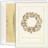 Masterpiece Studios Warmest Wishes 16-Count Boxed Holiday Cards With Foil-Lined Envelopes, Golden Shell Wreath, 5.6" x 7.8" (947800) - 2 of 2