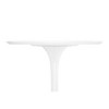 HomeRoots 32" White Rounded Fiberglass and Metal Bar Table - 4 of 4