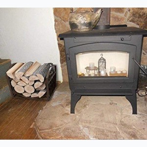 Hasting Home Indoor and Outdoor Metal Firewood Rack Holder - 1 of 4