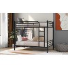 ONWITH Twin Over Twin Metal Bunk Bed Black - 3 of 4