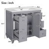 ChicFurnit 36 Inch Bathroom Vanity with Sink Bathroom Storage Cabinet Ceramic Sink with 4 Drawers and Door for Bathroom, 18"*36"*33.87" - 3 of 4
