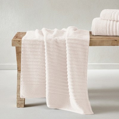 Blush Combed Cotton Ribbed Bath Towel Set for Kids