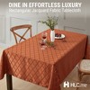HLC.ME Modena Jacquard Fabric Lattice Tablecloth, Water, Fade, Wrinkle and Stain Resistant Table Cloth - 2 of 4
