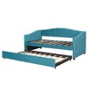 NicBex Twin Size Upholstered Daybed Modern Wooden Bed Frame with Trundle for Bedroom, Living Room, No Box Spring Required, Space Saving - 3 of 4