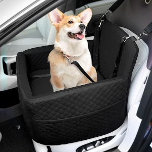 GOTGELIF Elevated Dog Car Seat Booster Seat & Travel Bed – Portable, Washable, Secure For Small/Medium Dogs - 1 of 4