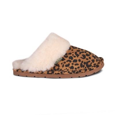 Cloud Nine Sheepskin Ladies Leopard Scuff - Leopard - XXL (11-11.5)