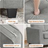 83 Inch Modern 3 Seater Sofa, Comfy Deep Seat Lounge Loveseat, Washable Detatchable Covers, Comfy Chenille Couch, for Living Room, Apartment - 4 of 4
