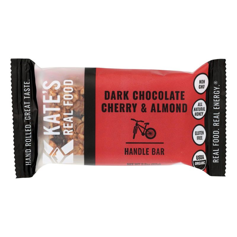 Kate's Real Food Dark Chocolate Cherry & Almond Energy Bar - 12 bars, 2.2 oz, 2 of 5