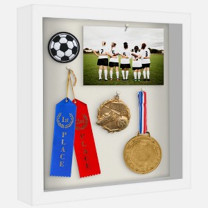 Americanflat Shadow Box Frame with shatter-resistant glass - Available in a variety of sizes and styles - 1 of 4