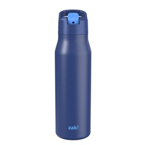 Zak Designs 20 fl oz Double Walled Stainless Steel Tranquility Insulated Straw Bottle - 1 of 4