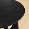 FONTOI End Tables Accent Silm Side Morden Wooden End Table Round Tabletop, Special Design, for Living Room, Black, 25.2"*25.2"*24" - 3 of 4