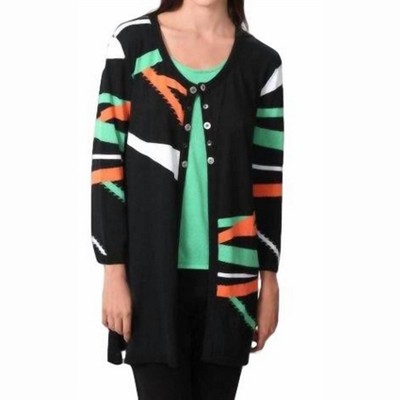 Women's Retro Brights Long Cardigan - ANGEL