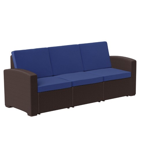 Faux deals rattan sofa