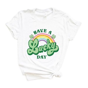 Simply Sage Market Women's Lucky Day Rainbow Short Sleeve Graphic Tee - 1 of 4
