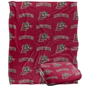 Lafayette College Logo Pattern Silky 50x60 Blanket, 1 Sided - 1 of 4