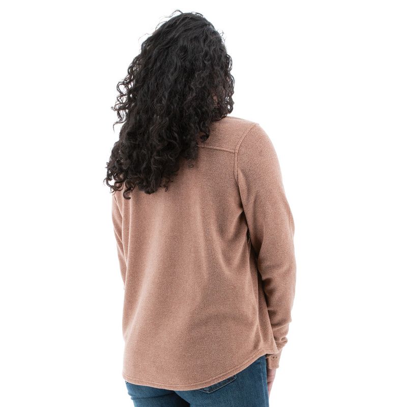 Aventura Clothing Women's Dakota Long Sleeve Collared Neck Fleece Button Down Shirt, 4 of 6