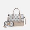 MKF Collection Saylor Circular M Emblem Print Women’s Tote Bag with Wallet by Mia K - 2 of 4