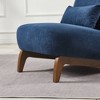 Sapphtopaz Modern Accent Chair with Pillow Thick Upholstered Comfy Reading Chair with Wood Legs Unique Accent Chairs for Living Room, Bedroom - 3 of 4