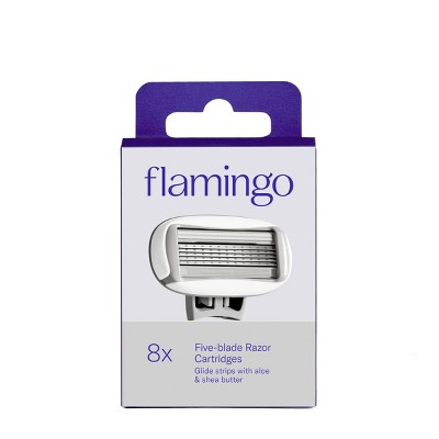 Flamingo Women's Razor Blade Refills - 5-Blade Refill Cartridges - 8ct