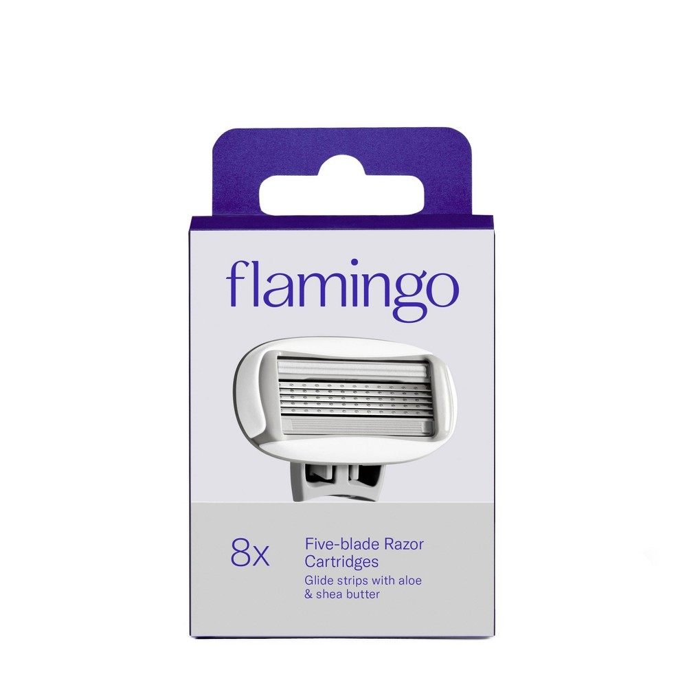 Photos - Razor / Razor Blade Flamingo Women's Razor Blade Refills - 5-Blade Refill Cartridges - 8ct 