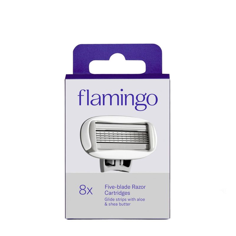 Flamingo Women&#39;s Razor Blade Refills - 5-Blade Refill Cartridges - 8ct, 1 of 8