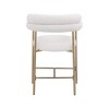 Meridian Furniture,Blake Cream Boucle Fabric / Vegan Leather Counter Stool, Set of 2 - 2 of 4