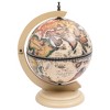 vidaXL Tabletop Globe Bar Wine Stand Eucalyptus Wood White - 2 of 4