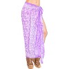 LA LEELA Women's Beachwear Sarong Bikini Skirt Swimwear Swim Cover Up Summer Wraps Swimsuit Beach Wrap Coverups for Women One Size Purple,Floral - 2 of 4