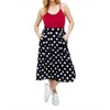 Women's Polka Dot Pleated Midi Skirt - JADE BY JANE - 3 of 3