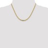 Black Bow Jewelry 3.75mm 14k Yellow Gold Hollow Open D/C Cable Chain Necklace - 3 of 4