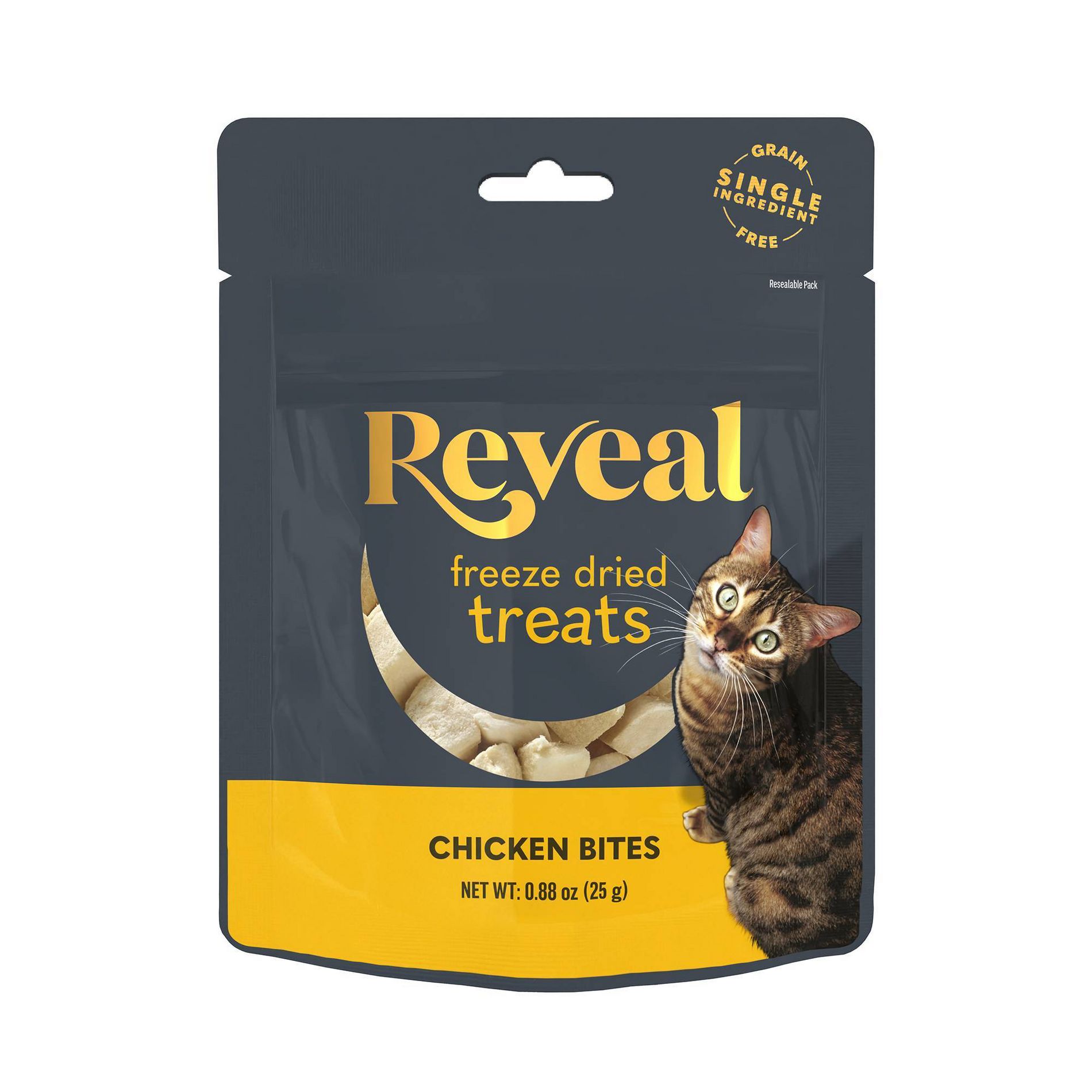 Reveal Pet Food Freeze-Dried Chicken Bites Cat Treats - 0.88oz